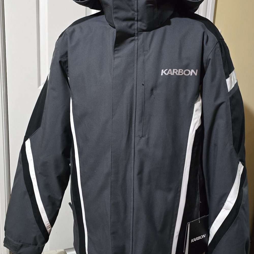 Karbon Kids Black and White Puffer Jacket